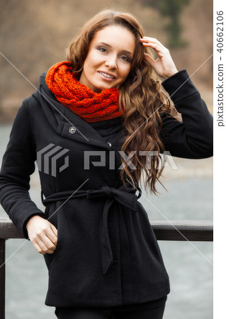 Joyful woman outdoor at early spring 40662106