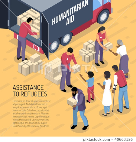 Volunteers Isometric Illustration 40663186