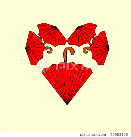 Umbrellas and heart. Umbrellas and heart. 40663196