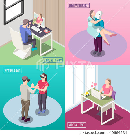 Virtual Love Isometric Design Concept 40664384