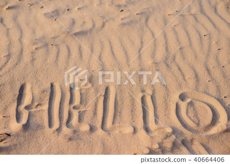 hello on the sand, on a wonderful sunny day hello on the sand, on a wonderful sunny day 40664406