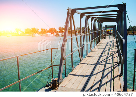 Swimming ladder from stainless steel for descent 40664787