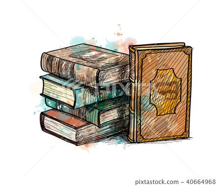 Stack of multi colored books Stack of multi colored books 40664968