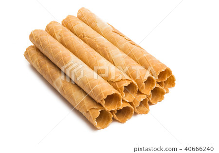 waffle rolls isolated 40666240
