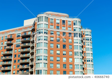 Modern condo buildings with huge windows in Montre 40666740