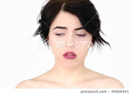 emotion face downhearted frustrated sad woman 40666941