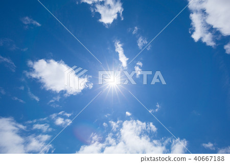Blue sky and sun and clouds 40667188