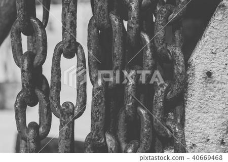 tree rusty chains, over a white background tree rusty chains, over a white background 40669468