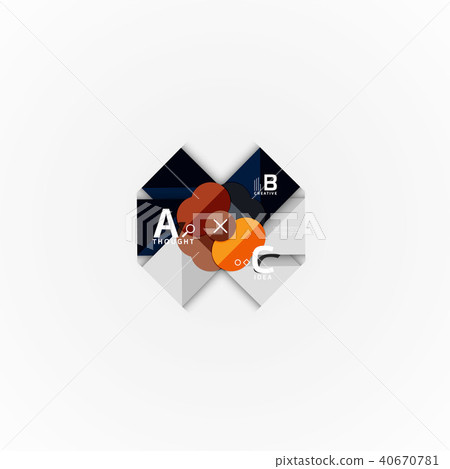 Abstract geometric option infographic banners, a b c steps process Abstract geometric option infographic banners, a b c steps process 40670781