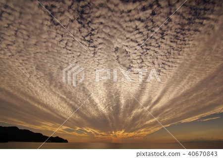 駿河灣的天空，孔雀的羽毛雲和天使獅子在它之外被看見 40670843