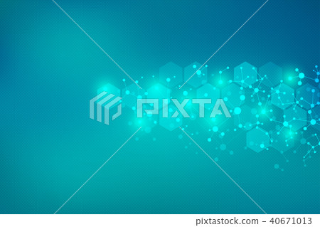 Molecular structure background. Abstract background with molecule DNA. Molecular structure background. Abstract background with molecule DNA. 40671013