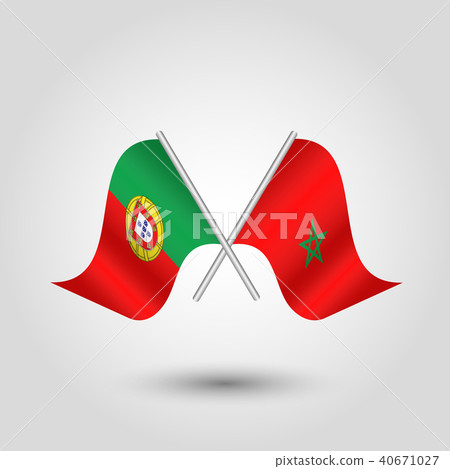 vector flags of portugal and morocco 40671027