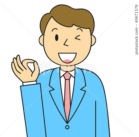 Male Businessman OK Pose Variation - Stock Illustration [40671376] - PIXTA