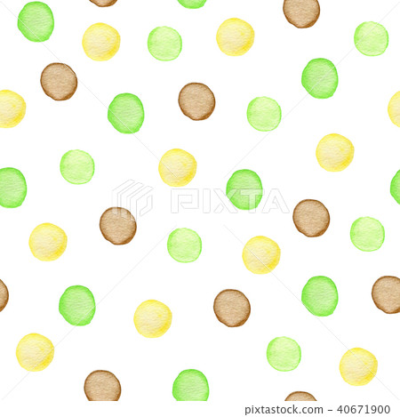 Watercolor seamless pattern with polka dots. - Stock Illustration ...