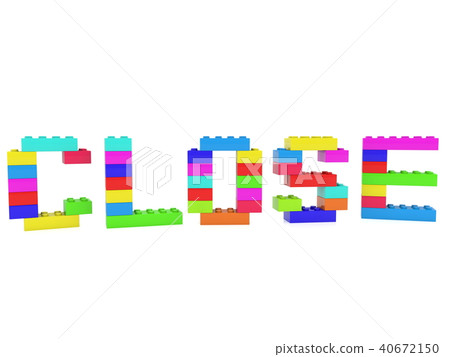 Close concept built from toy bricks Close concept built from toy bricks 40672150