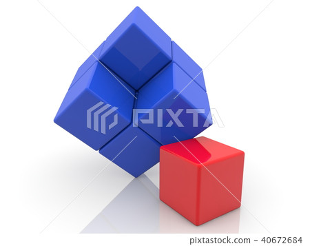 Toy cubes concept 40672684