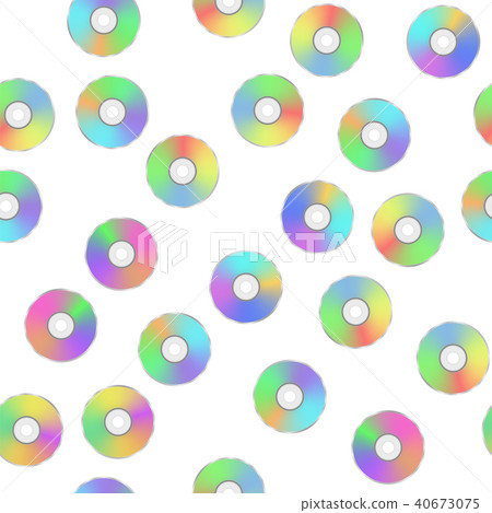 Colorful Digital Disc Seamless Pattern 40673075