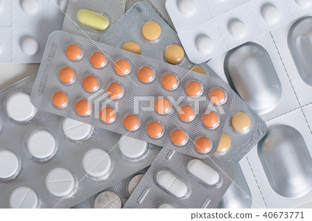 medicine pills in packs. medicine pills in packs. 40673771