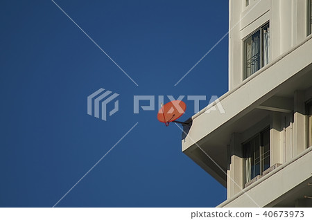 Satellite dish on the wall 40673973