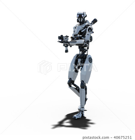人形機器人perming3DCG插圖素材 40675251