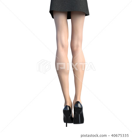 Leg care image Pretty female legs perming3DCG Illustration material 40675335