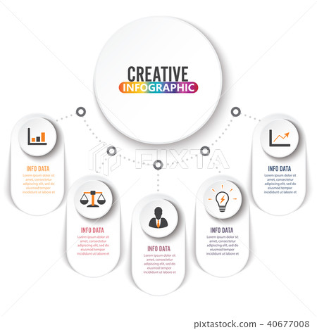 Abstract infographics number options template.  40677008