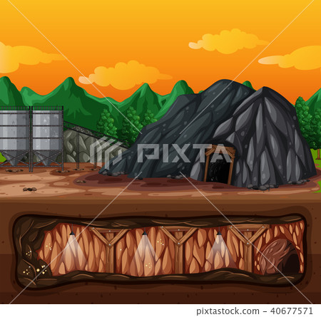 A Mine and Underground Scene A Mine and Underground Scene 40677571