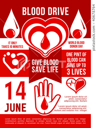 Blood donation vector poster 40678764