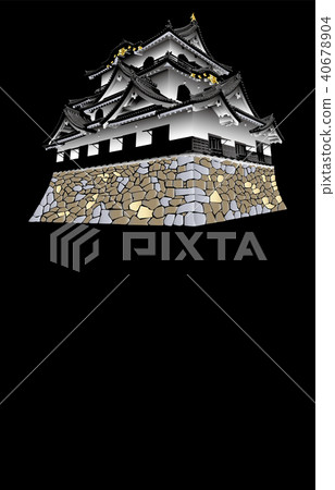 日本城堡現存的Tenshu Hikone城堡黑背 日本城堡現存的Tenshu Hikone城堡黑背 40678904