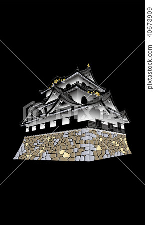 日本城堡現存的Tenshu Hikone城堡黑背 40678909