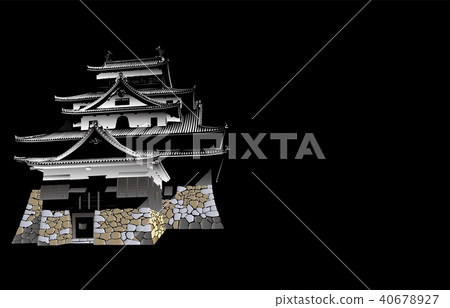 Japanese castle extant Tenshu Matsue castle black back Japanese castle extant Tenshu Matsue castle black back 40678927