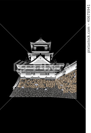 Japanese castle extant Tenshu Kochi Castle black back Japanese castle extant Tenshu Kochi Castle black back 40678941