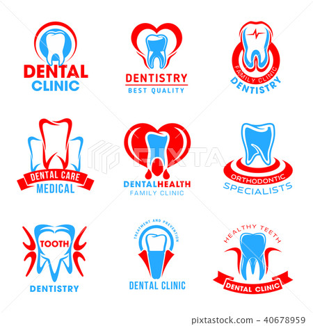 Vector set of dental clinic icons - Stock Illustration [40678959] - PIXTA