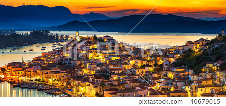 Poros at night, Greece Poros at night, Greece 40679015