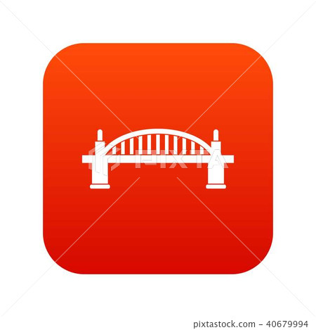 Bridge icon digital red Bridge icon digital red 40679994