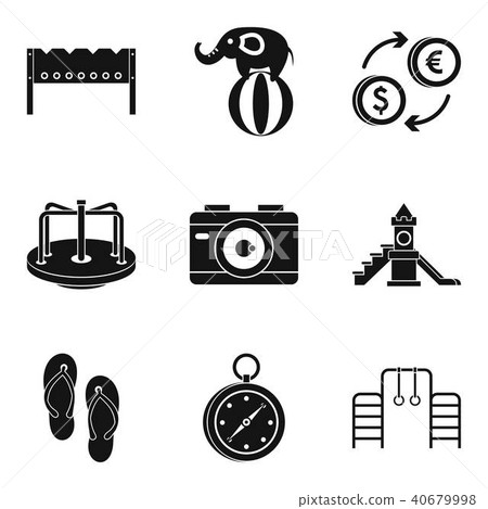 Family care icons set, simple style Family care icons set, simple style 40679998