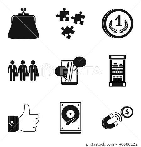 Gain icons set, simple style - Stock Illustration [40680122] - PIXTA