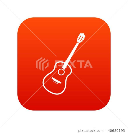 Charango icon digital red Charango icon digital red 40680193
