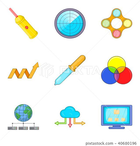 Savant icons set, cartoon style - Stock Illustration [40680196] - PIXTA