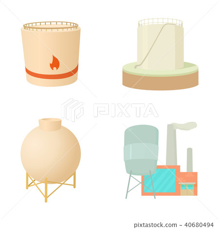 Reserve barrel icon set, cartoon style 40680494