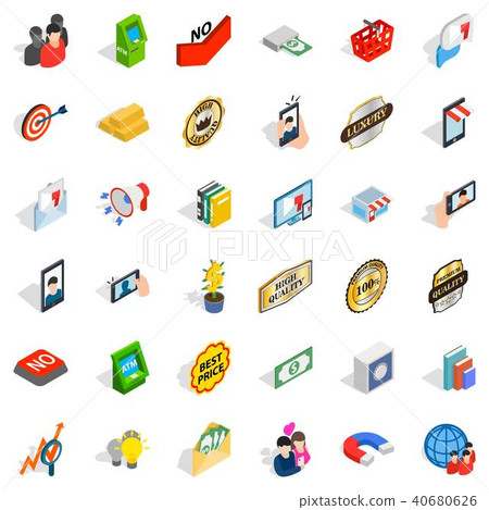 Entrepreneurship icons set, isometric style Entrepreneurship icons set, isometric style 40680626
