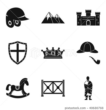 Rider icons set, simple style 40680788