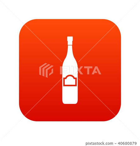 One bottle icon digital red One bottle icon digital red 40680879