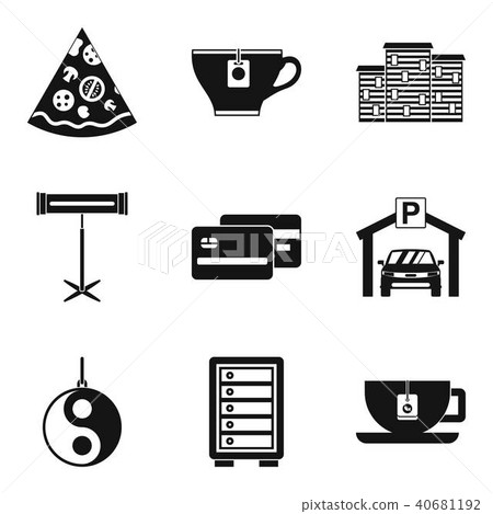 Pub icons set, simple style 40681192