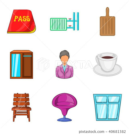 Farmstead icons set, cartoon style Farmstead icons set, cartoon style 40681382