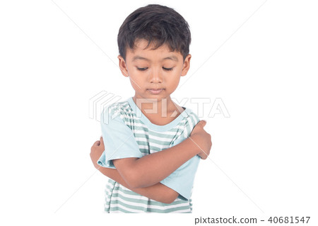 Cute asian little boy sad and moody Cute asian little boy sad and moody 40681547