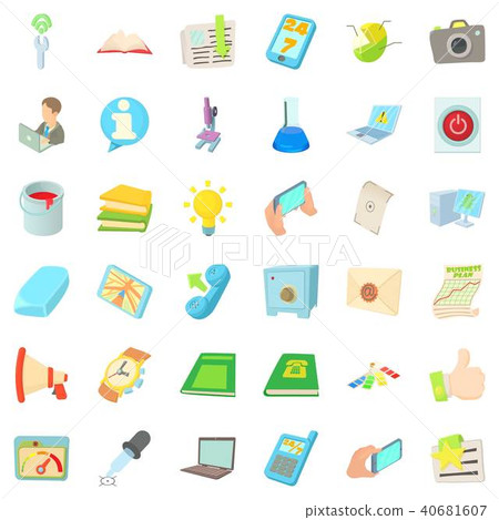 Position icons set, cartoon style - Stock Illustration [40681607] - PIXTA