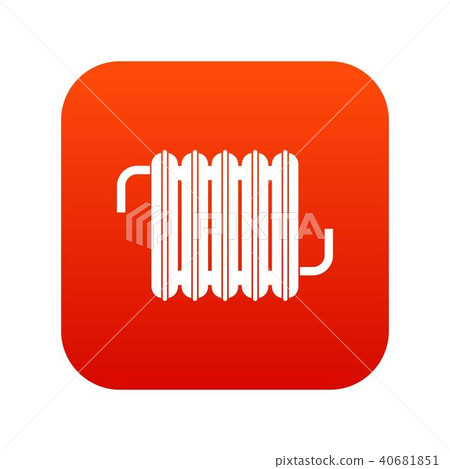 Radiator icon digital red - Stock Illustration [40681851] - PIXTA