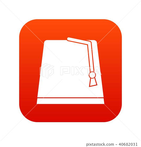 Turkish fez icon digital red 40682031