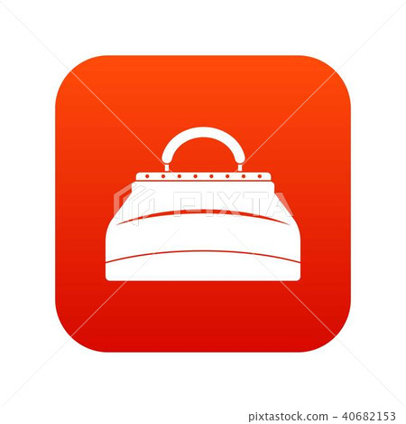 Carpetbag icon digital red 40682153